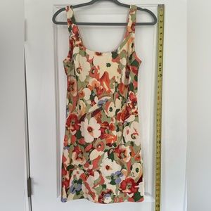 Abercrombie & Fitch Floral Satin Slip Mini Dress Size Small Tall